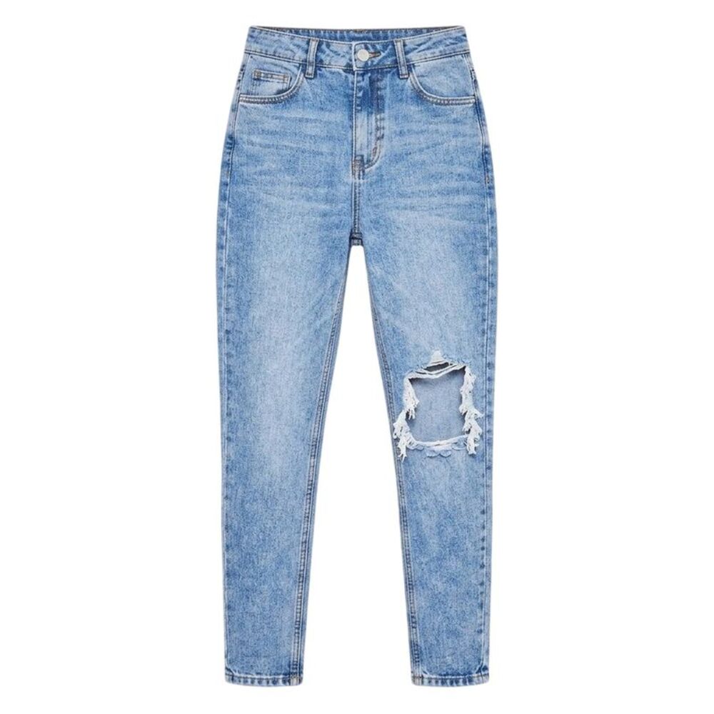 Missy Empire Womens/Ladies Washed Ripped Straight Leg Jeans / Denim